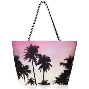 Avon Pink Palm Tree Tote Bag - Beachy & Stylish!